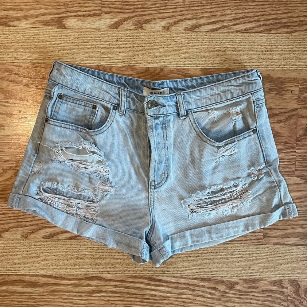 Distressed Jean Shorts